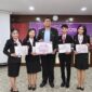 Tim EYECONIC beranggotakan Elgradcia Mellissa dari UNJA, Ilham Riennardi dari IPB University, Elyta Yoja Novita Syafara dari Universitas Negeri Malang, dan Bintang Okta Anggradewi dari SMK 1 Mas Ubud.( poto : jambiprima.com )
