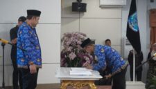 Bupati Merangin M. Syukur saat melantik 237 kepala sekolah pada, Sabtu 6/6/2026( poto : jambiprima.com ).