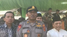 AKP Harianto Sitepu menyebut Polres Batang Hari mengerahkan sekitar 100 personel untuk mendukung kelancaran Grebeg Suro.( poto : tribunjambi.com )