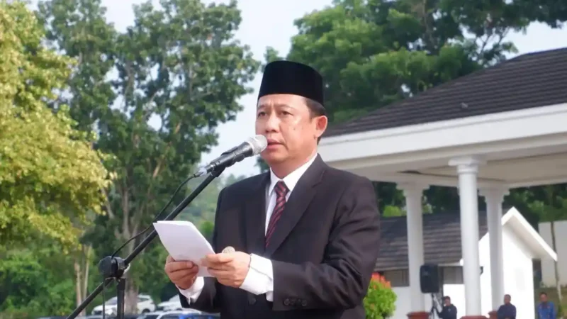 Bupati Muaro Jambi Bambang Bayu Suseno mengapresiasi kenaikan kepercayaan publik terhadap Polri.( poto : tribunjambi.com )