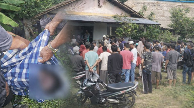 Penemuan mayat Junaidi di sawah Desa Danau Kedap, Muaro Jambi.( poto : infojambi.com )