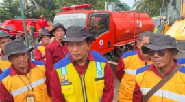PUTR Jambi mengerahkan 75 personel yang telah mengikuti pelatihan penanganan darurat karhutla.( poto : metrojambi.com )