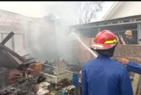 Apotek dan Toko Buah di Tempino Hangus Terbakar.( poto : jambione.com )