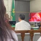 Sidang dana BOS SMAN 6 Merangin di Pengadilan Tipikor Jambi.( poto : jambione.com )