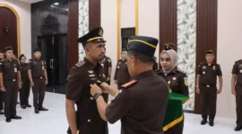 Tommy Detasatria Resmi Dilantik sebagai Kasipidum Kejari Muaro Jambi, Diminta Percepat Penyelesaian Perkara.( poto : jambione.com )