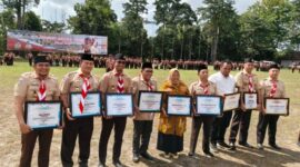 Dinas Pendidikan Provinsi Jambi menerima penghargaan dari Gerakan Pramuka Kwartir Daerah Jambi.( poto : jambilink.id )