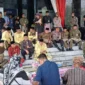 Walikota, Wakil Walikota, Ketua DPRD Kota Jambi Menemui para aksi unjuk rasa ( Poto : jambione.com )