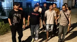 AM pelaku penyerang Dua Anggota Polisi Yang sedang bertugas positif sabu.( poto : jambione.com )