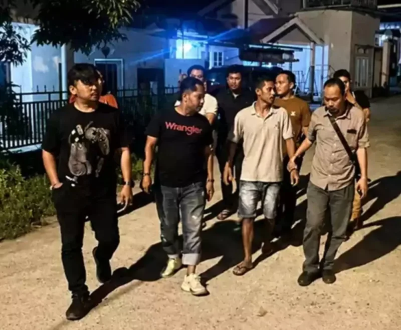 AM pelaku penyerang Dua Anggota Polisi Yang sedang bertugas positif sabu.( poto : jambione.com )