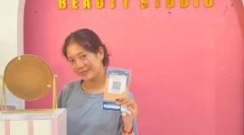 QRIS BRI Permudah Transaksi di Riska Beauty Studio.( poto : jambione.com )