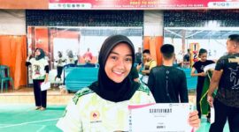 Mahasiswi UIN STS Jambi Rima Aprianti meraih medali emas IPSI Cup Sumsel 2026( poto :  ANTARA).