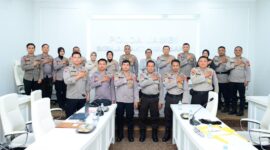 Tim Pusat Penelitian dan Pengembangan (Puslitbang) Polri di Ruang Coffee Morning Polda Jambi, Selasa (2/6/2026).( poto : jambilink )