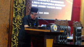 Wakil Gubernur Jambi mewakili Pemerintah Provinsi Jambi Ranperda Inisiatif DPRD Jambi Selasa (02/06/2026).( poto : bicarajambi.com )