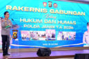 Kapolda Jambi Irjen Pol. Krisno H. Siregar saat Rakernis Bidkum Bidhumas Polda Tahun Anggaran 2026 di Aula Lantai III Gedung Siginjai Polda Jambi, Kamis (4/6/2026). ( poto : infojambi.com )