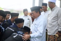Al Haris saat menghadiri Haul ke-1 Almaghfurlah Abah KH M Rouyani Jamil( poto : infojambi.com ).
