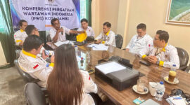 Irwansyah kembali terpilih menjadi Ketua Persatuan Wartawan Indonesia (PWI) Kota Jambi, dalam acara Konferensi Kota Jambi  Sabtu (13/6/2026).( poto : bicarajambi.com )