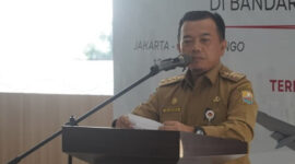 Gubernur Jambi Al Haris hadir langsung di Bandar Udara Muara Bungo pada Senin (15/6/2026).