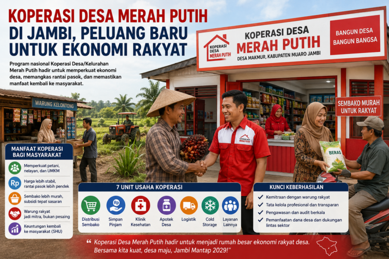 Koperasi Merah Putih Perkuat UMKM dan Petani Jambi( poto :chatGPT)