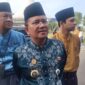 Wali Kota Jambi Maulana menegaskan evaluasi ketat ASN OPD Jambi saat memimpin apel pagi di Lapangan Balaikota Jambi, Senin (15/6).( poto : jambiekspres.co.id )
