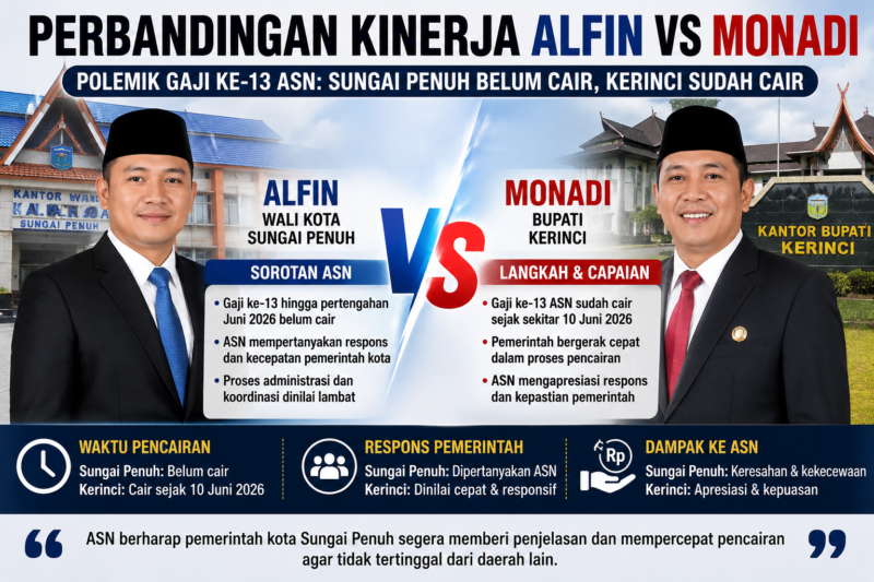 Perbandingan Kinerja Alfin dan Monadi, Sorotan ASN Menguat di Isu Gaji ke-13( ilustrasi poto : chatGPT )