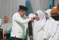 Gubernur Jambi Dr H Al Haris, S.Sos., M.H., menghadiri Acara ini berlangsung di Desa Pinang Merah, Kecamatan Pamenang Barat, Kabupaten Merangin, Sabtu (13/6/2026) malam.( poto : jambilink.id )
