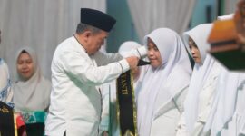 Gubernur Jambi Dr H Al Haris, S.Sos., M.H., menghadiri Acara ini berlangsung di Desa Pinang Merah, Kecamatan Pamenang Barat, Kabupaten Merangin, Sabtu (13/6/2026) malam.( poto : jambilink.id )