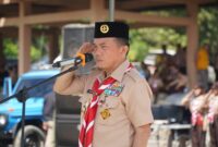Jambore Daerah Jambi 2026 resmi dibuka Gubernur Jambi Dr. H. Al Haris, S.Sos., M.H. di Bumi Perkemahan Abdurrahman Sayoeti-Moesa, Kabupaten Muaro Jambi, Minggu (21/6/2026).( poto : jambilink.id )