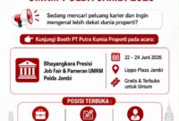 PT Putra Kurnia Properti hadir di Job Fair Jambi 2026.( poto : jambilink.id )