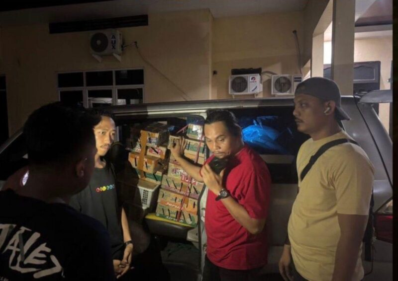 Polres Merangin gagalkan penyelundupan ratusan burung liar.( poto : jambilink.id )