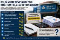 Anggaran BPMP Provinsi Jambi tahun 2026 sebesar Rp7,67 miliar( Poto : chatGPT )