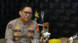 Kabid Humas Polda Jambi Kombes Pol Erlan Munaji memaparkan berbagai program dan kegiatan kepolisian.( poto : infojambi.com )