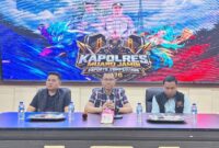 Wakapolres Muaro Jambi Kompol Aroni Candra membuka turnamen Mobile Legends Muaro Jambi.( poto : halojambi.com )