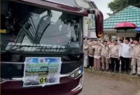 Dokumen pemeriksaan mencatat Dishub menyewa 11 bus selama 16 hari. Nilai kontrak mencapai Rp798.864.000.( poto : metrojambi.com )