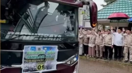 Dokumen pemeriksaan mencatat Dishub menyewa 11 bus selama 16 hari. Nilai kontrak mencapai Rp798.864.000.( poto : metrojambi.com )