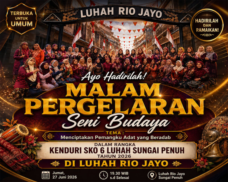 Malam Pagelaran Seni Budaya Kenduhei Sko 6 Luhah di Rio Jayo.( poto : APGtimes.com )