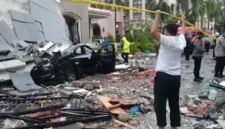 Sebuah ledakan rumah mewah medan mengguncang kawasan perumahan elite di Jalan Mustang, Kecamatan Medan Polonia, Kota Medan, Sumatera Utara, Senin (20/7/2026).(poto: fajarsumbar.com)