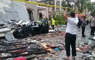 Sebuah ledakan rumah mewah medan mengguncang kawasan perumahan elite di Jalan Mustang, Kecamatan Medan Polonia, Kota Medan, Sumatera Utara, Senin (20/7/2026).(poto: fajarsumbar.com)