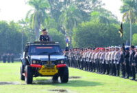 Kepolisian Daerah Jambi menggelar Upacara Peringatan Hari Bhayangkara Ke-80 Tahun 2026 dengan mengusung tema 
