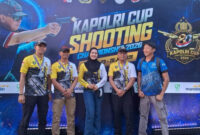 Jajaran personel terbaik Jambi berhasil mengamankan gelar Juara II pada kategori beregu Polisi Laki-laki.(poto: infojambi.com)