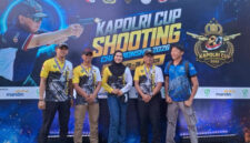 Jajaran personel terbaik Jambi berhasil mengamankan gelar Juara II pada kategori beregu Polisi Laki-laki.(poto: infojambi.com)