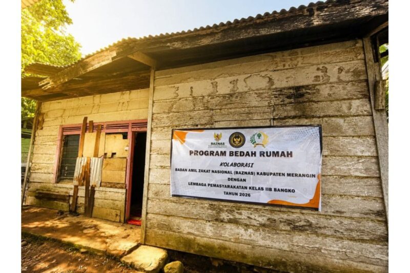 Kondisi rumah Yurmina penerima program bedah rumah Lapas Kelas IIB Bangko, Kemenimipas, Sabtu (18/7/2026).(poto: ANTARA).