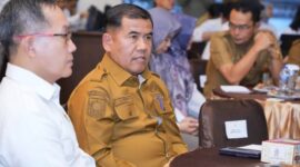 Sekretaris Daerah Kabupaten Tebo, Sindi, menghadiri pembukaan Pembahasan Tindak Lanjut Rekomendasi Hasil Pemeriksaan (PTLRHP) di Auditorium Sultan Thaha.(poto: jambiprima.com).