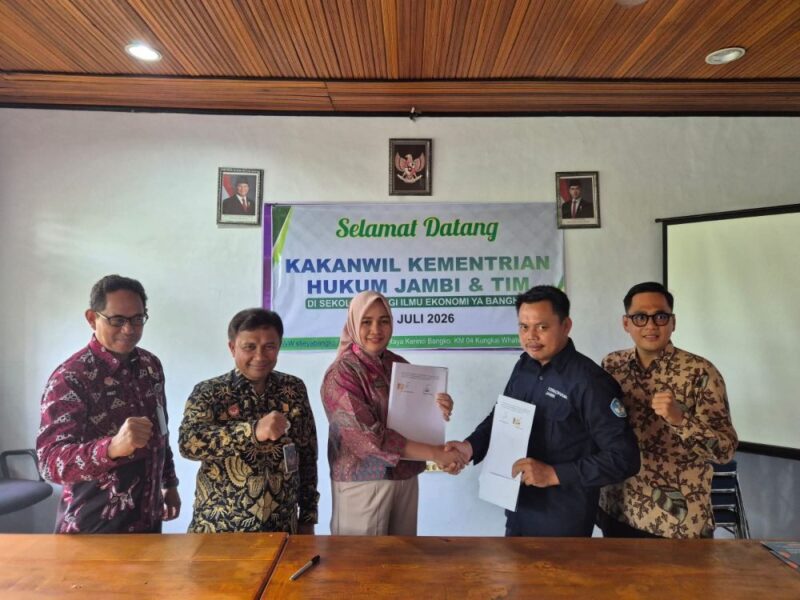 MoU dan PKS Kanwil Kemenkum Jambi-STIE YA Bangko Jadi Langkah Strategis Lindungi Inovasi Perguruan Tinggi.(poto: jamberita.com).