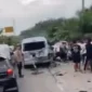 Insiden kecelakaan lalu lintas yang merenggut korban jiwa kembali terjadi di ruas Jalan Lintas Timur (Jalintim) Jambi-Palembang, Sumatera Selatan.( poto : tribunjambi.com )