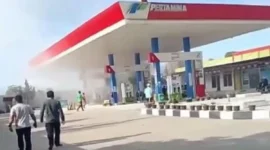 Suasana di Stasiun Pengisian Bahan Bakar Umum (SPBU) 24.371.81 Kayu Aro, Bengkolan Dua, Kecamatan Gunung Tujuh, Kabupaten Kerinci.(poto: tribunjambi.com).
