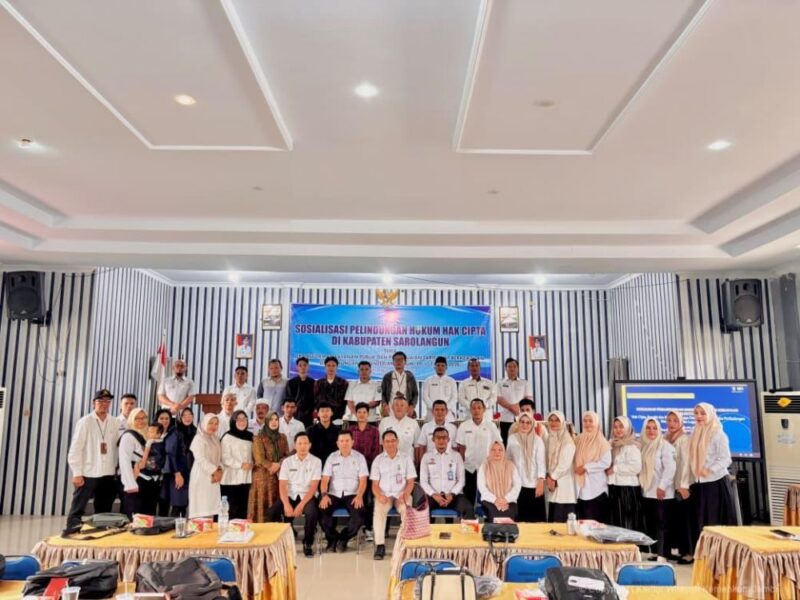 Kantor Wilayah Kementerian Hukum Jambi menggelar sosialisasi pelindungan hak cipta di Sarolangun.(poto: jamberita.com).