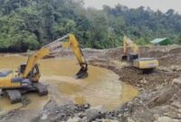 Diduga tempat sebuah PETI yang berlokasi di Merangin.(poto: istimewa).