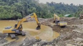 Diduga tempat sebuah PETI yang berlokasi di Merangin.(poto: istimewa).