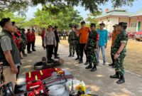 Komandan Korem (Danrem) 042/Garuda Putih Brigjen TNI Nyamin meninjau langsung lima Pos Siaga Karhutla Jambi di Kabupaten Muaro Jambi, Minggu (12/7/2026).(poto; jamberita.com).