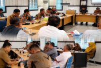 Rapat koordinasi penanganan aktivitas Penambangan Emas Tanpa Izin (PETI) yang dipimpin Plt Kepala DLH Kabupaten Bungo.(poto: jambiprima.com).